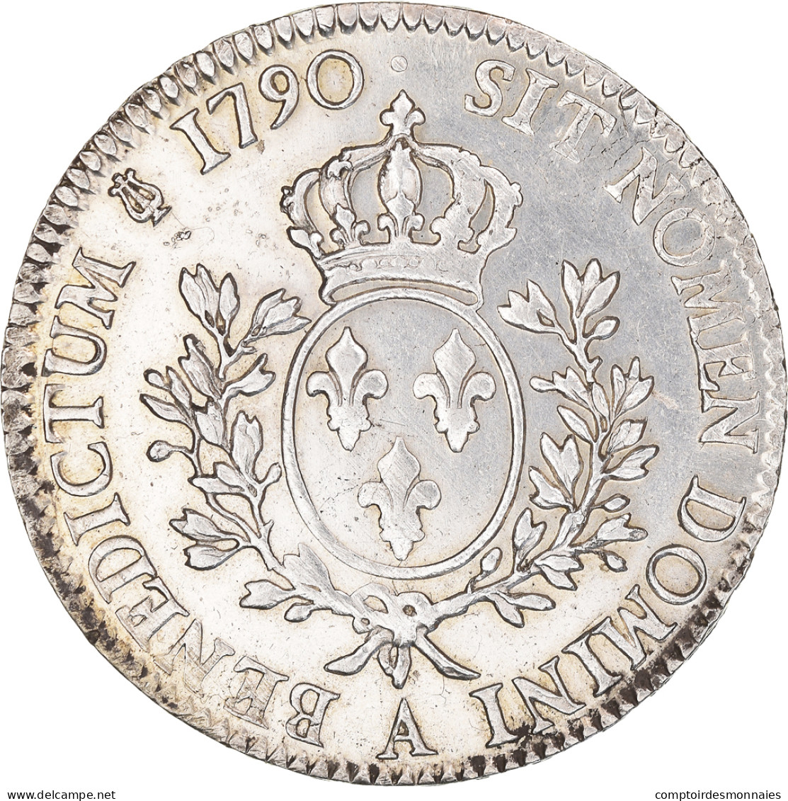 Monnaie, France, Louis XVI, Ecu Aux Branches D'olivier, 1790, Paris, TTB+ - 1774-1791 Louis XVI