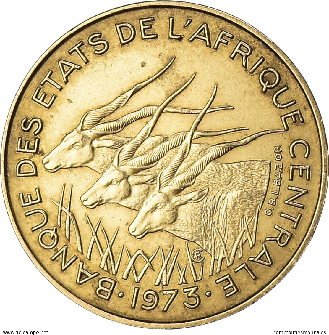 Monnaie, États De L'Afrique Centrale, 5 Francs, 1973 - Cameroun