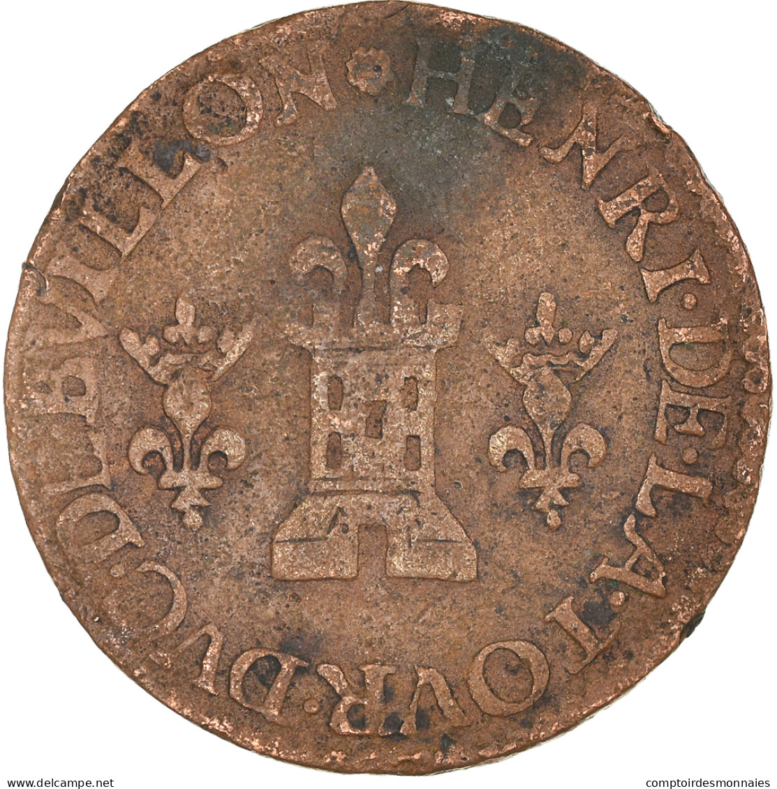 Monnaie, France, Henri De La Tour D'Auvergne, Liard Tournois, 1615, Sedan, TB+ - Other & Unclassified