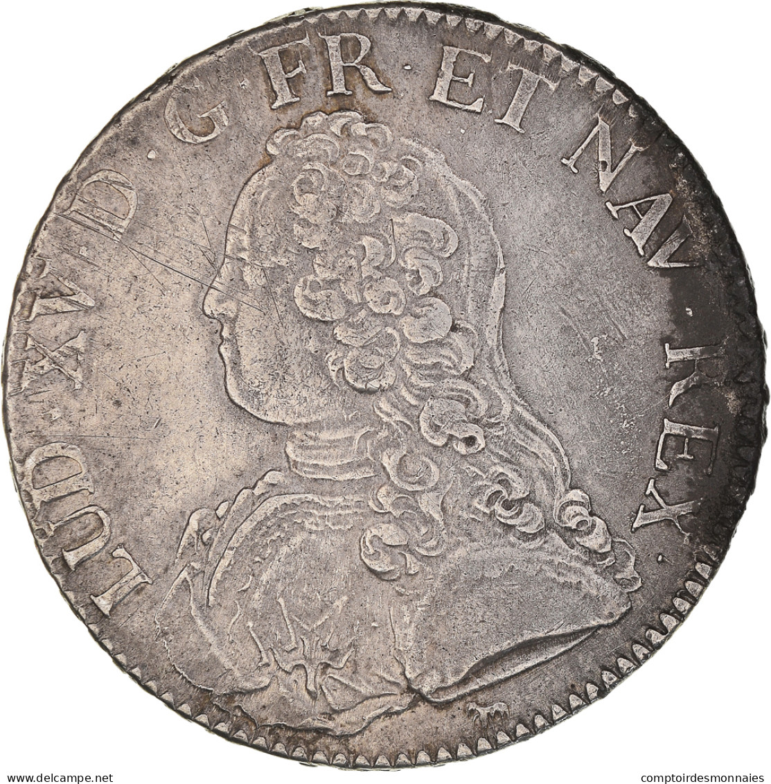 Monnaie, France, Louis XV, Écu Aux Branches D'olivier, Ecu, 1727, Paris, TTB+ - 1715-1774 Ludwig XV. Der Vielgeliebte