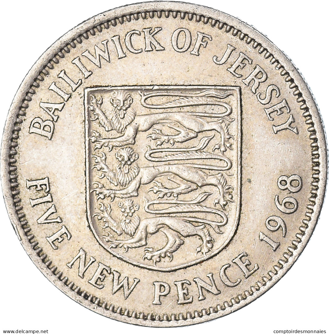 Monnaie, Jersey, 5 New Pence, 1968 - Jersey