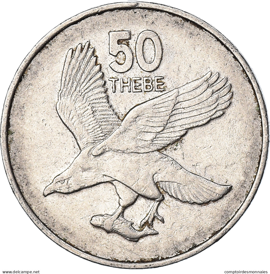 Monnaie, Botswana, 50 Thebe, 1998, British Royal Mint, TB, Nickel Plaqué Acier - Botswana