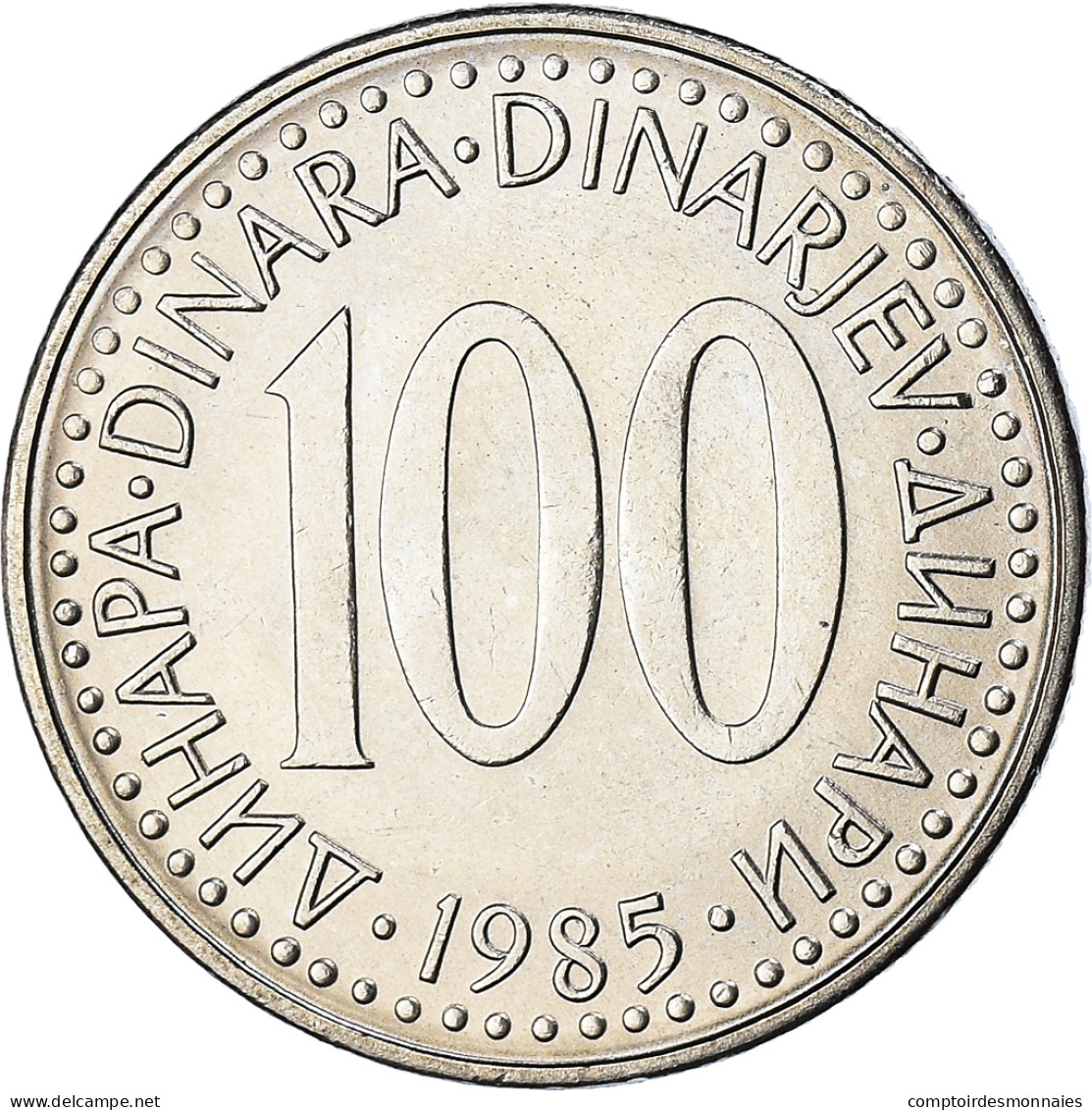 Monnaie, Yougoslavie, 100 Dinara, 1985, SUP, Cuivre-Nickel-Zinc (Maillechort) - Yougoslavie