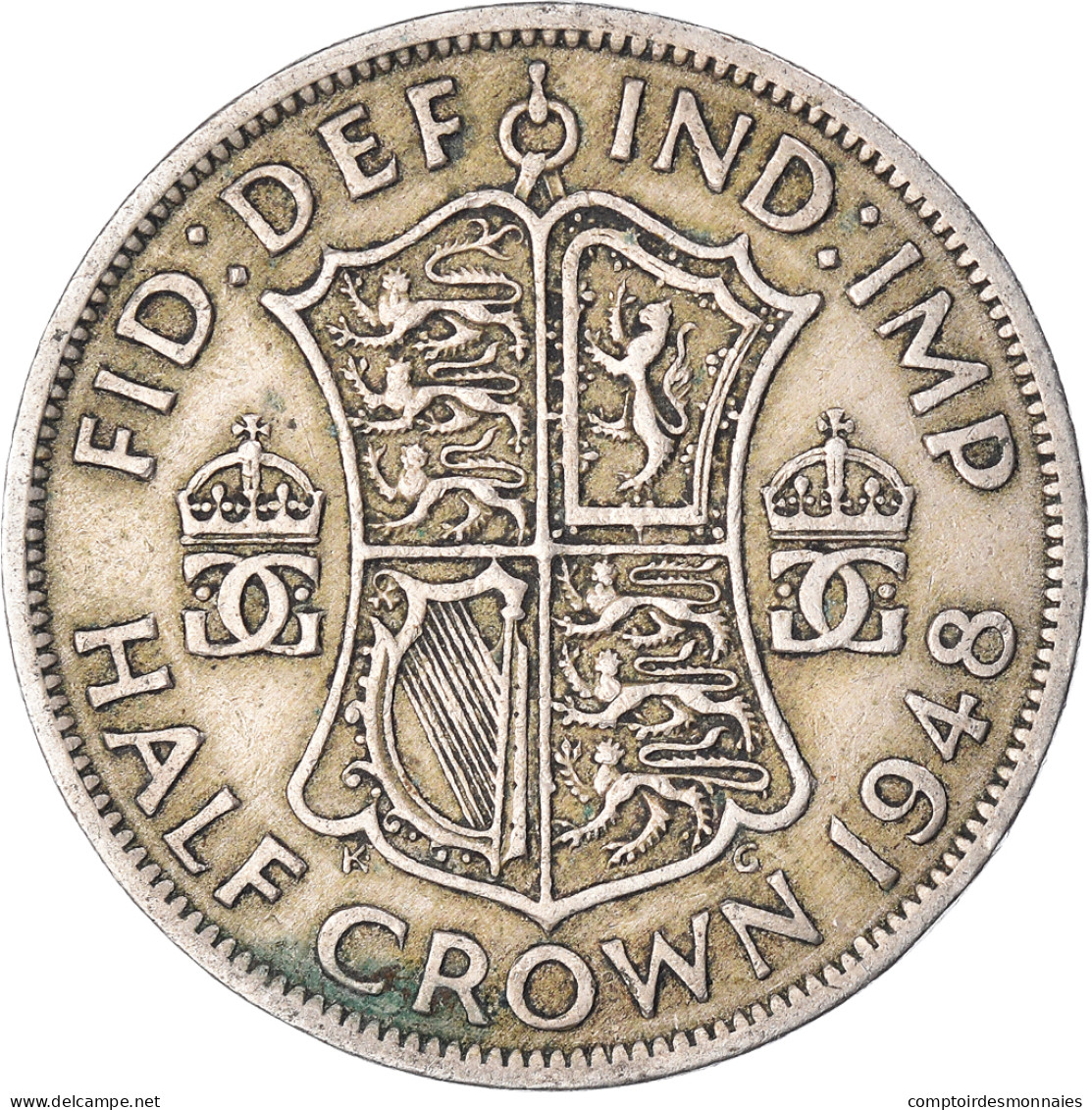 Monnaie, Grande-Bretagne, 1/2 Crown, 1948 - K. 1/2 Crown