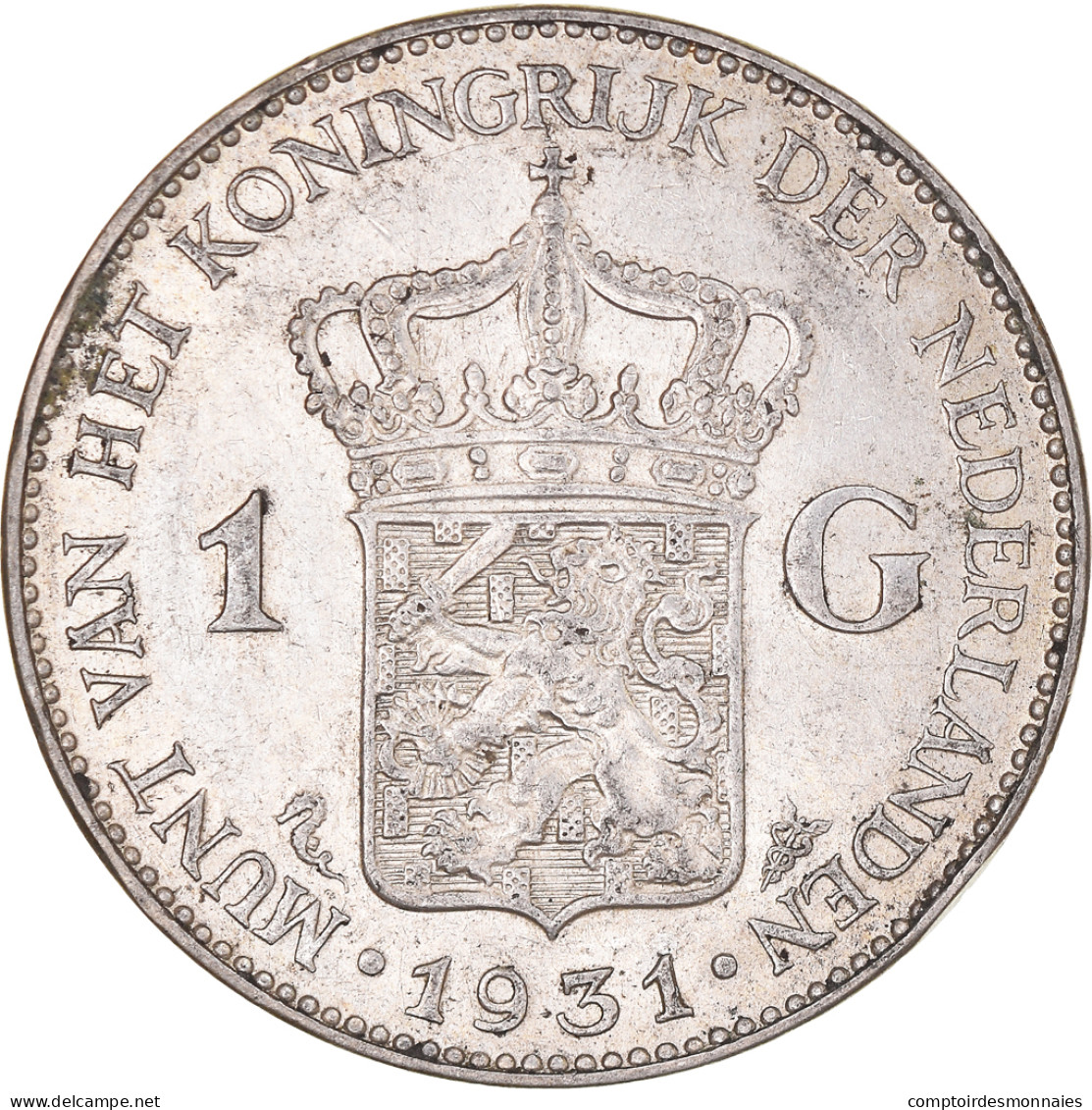 Monnaie, Pays-Bas, Wilhelmina I, Gulden, 1931, Utrecht, TTB, Argent, KM:161.1 - 1 Gulden