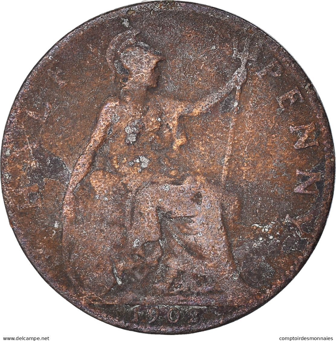 Monnaie, Grande-Bretagne, 1/2 Penny, 1902 - C. 1/2 Penny