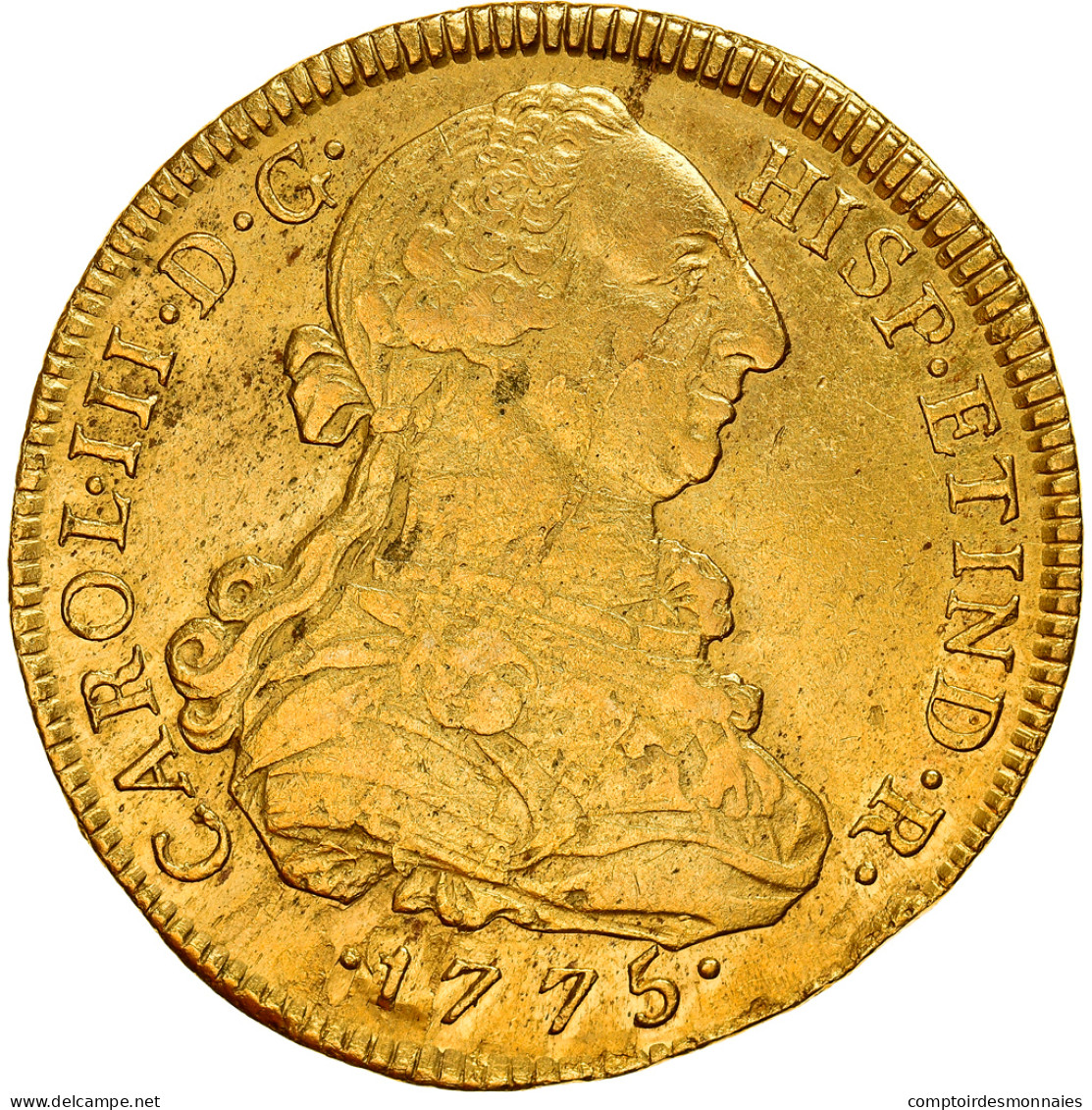 Monnaie, Pérou, 8 Escudos, 1775, Lima, SUP, Or, KM:101 - Peru