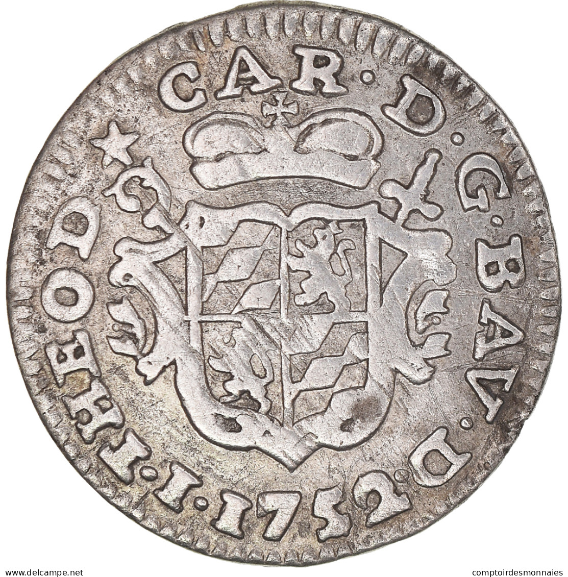 Monnaie, Liège, John Theodore, Plaquette, 1752, Liege, TTB, Argent, KM:152 - Andere & Zonder Classificatie