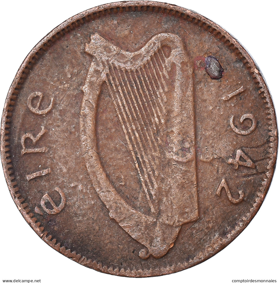 Monnaie, République D'Irlande, 1/2 Penny, 1942 - Ierland