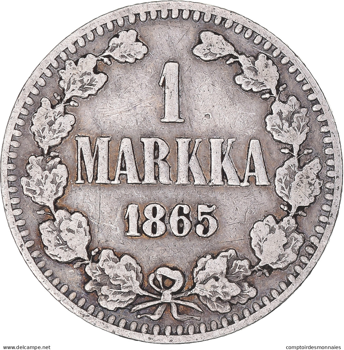 Monnaie, Finlande, Alexander II, Markka, 1865, Helsinki, TB+, Argent, KM:3.1 - Finlandia
