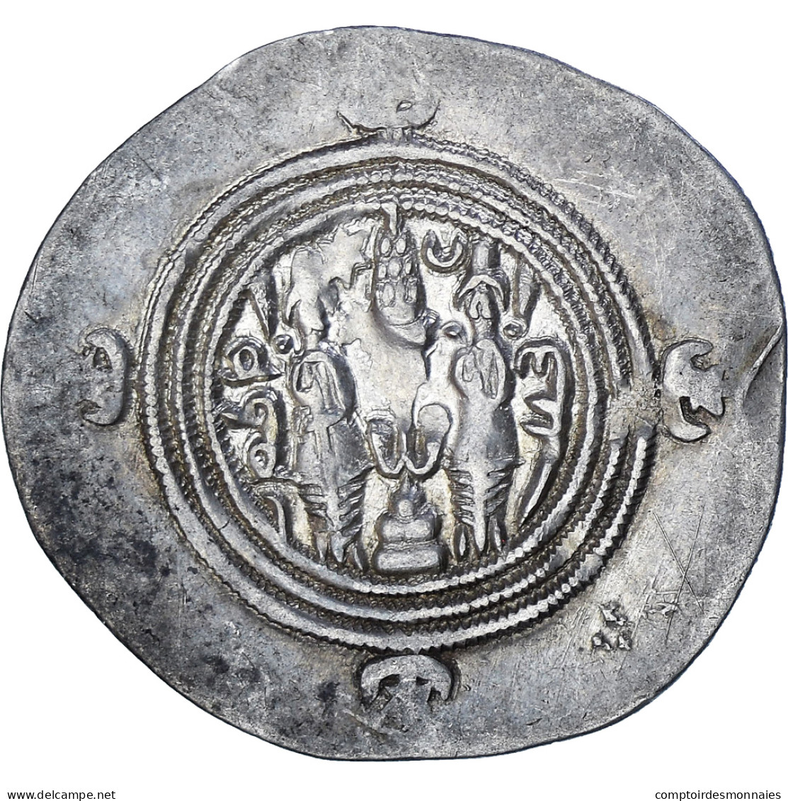 Monnaie, Royaume Sassanide, Chosroès II, Drachme, 590-628, Darabgird, TTB - Orientale