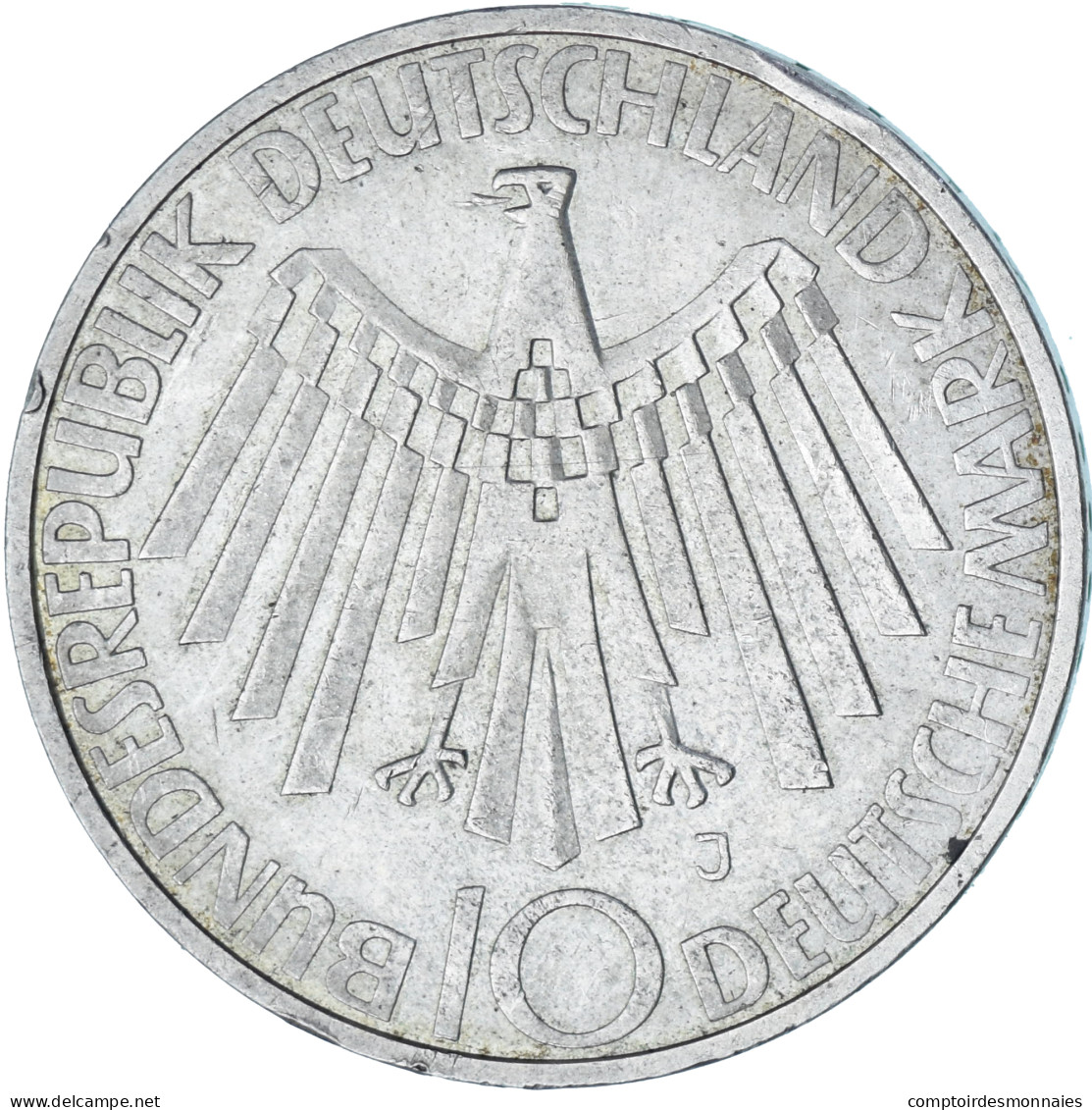 République Fédérale Allemande, 10 Mark, 1972, Hamburg, Argent, TTB+, KM:130 - Altri & Non Classificati