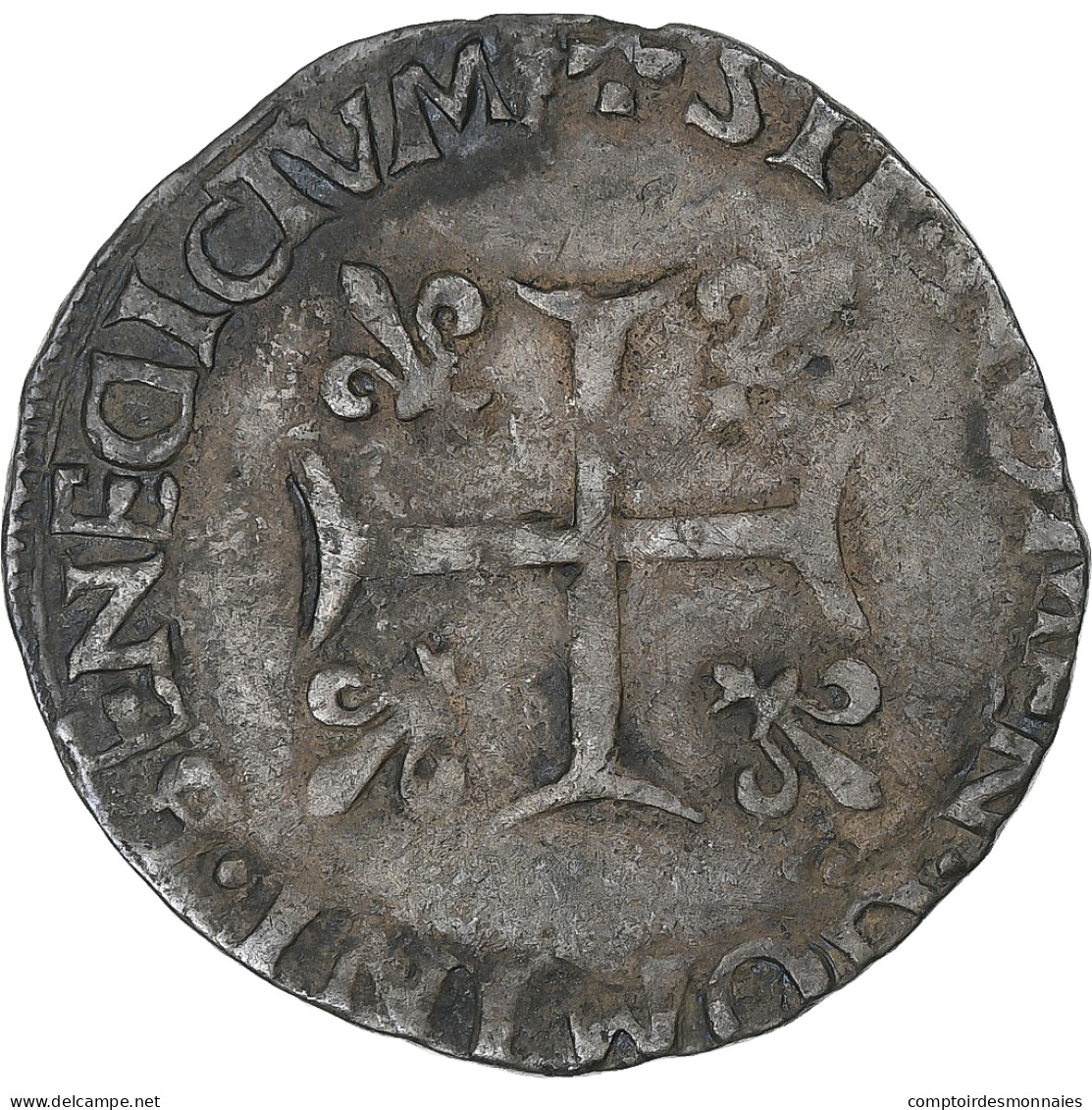 France, François Ier, Dizain Franciscus, 1515-1547, La Rochelle, 1st Type, TB+ - 1515-1547 Francis I