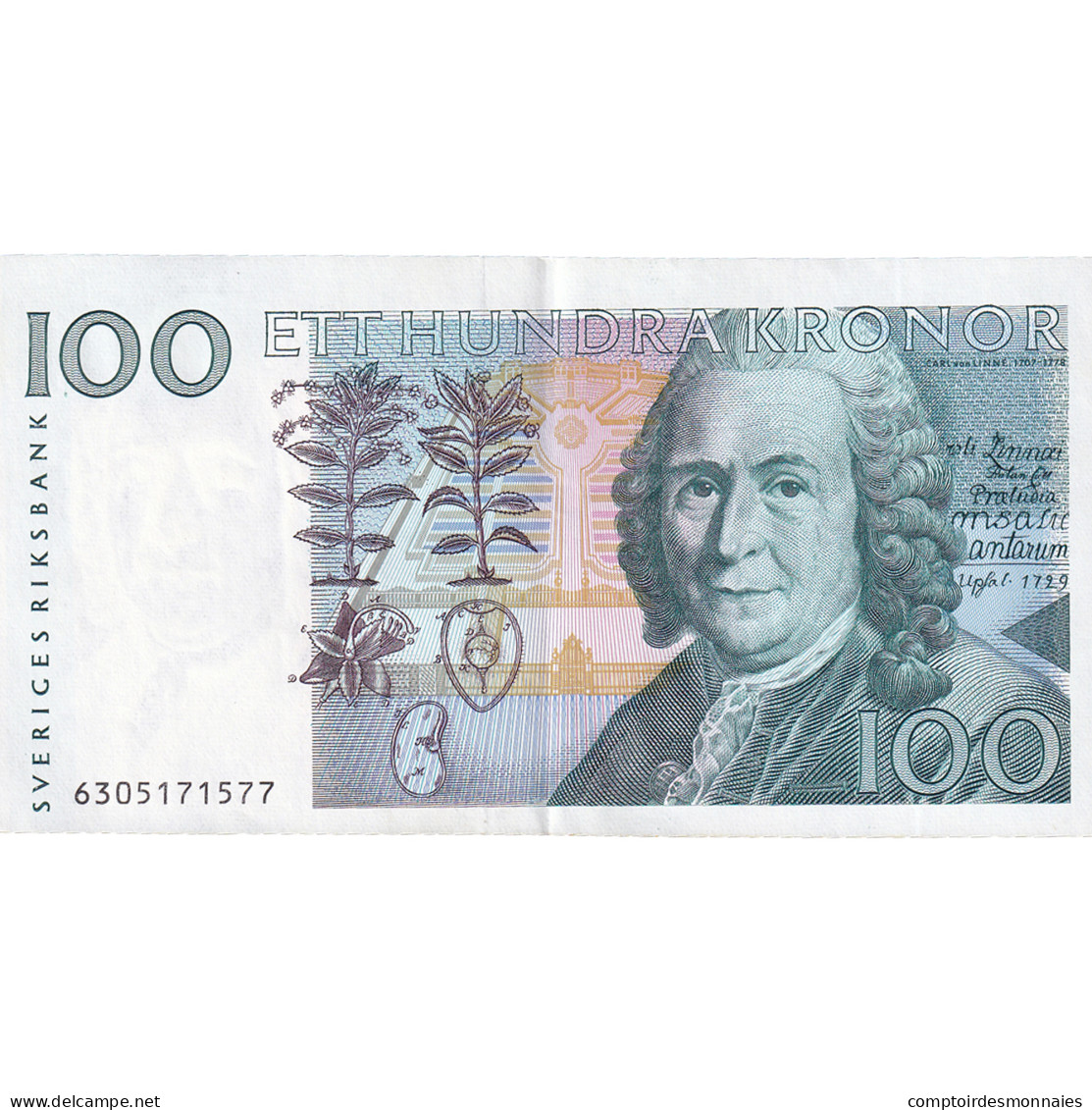 Billet, Suède, 100 Kronor, 1986-1992, KM:57a, SPL - Zweden