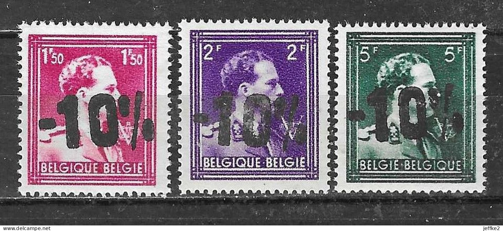 724N/P**  Leopold III Col Ouvert Surchargé -10% - BUYSINGEN - Série Complète - MNH** - LOOK!!!! - 1946 -10 %