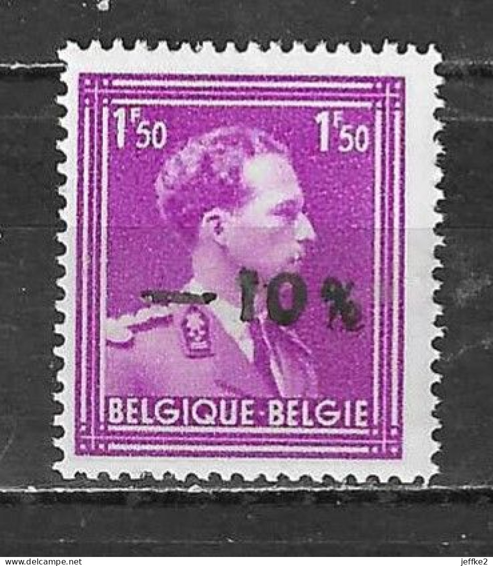 724B**  Leopold III Col Ouvert Surchargé -10% - UCCLE 3 - Bonne Valeur - MNH** - LOOK!!!! - 1946 -10%