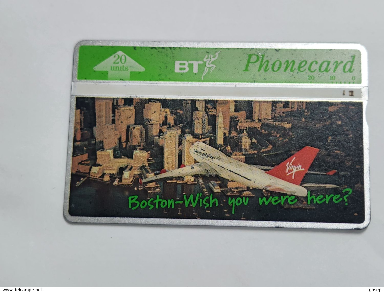 United Kingdom-(BTA136)-Virgin Atlantic-BOTSON-(655)(20units)(550K25092)price Cataloge1.50£-used+1card Prepiad Free - BT Advertising Issues