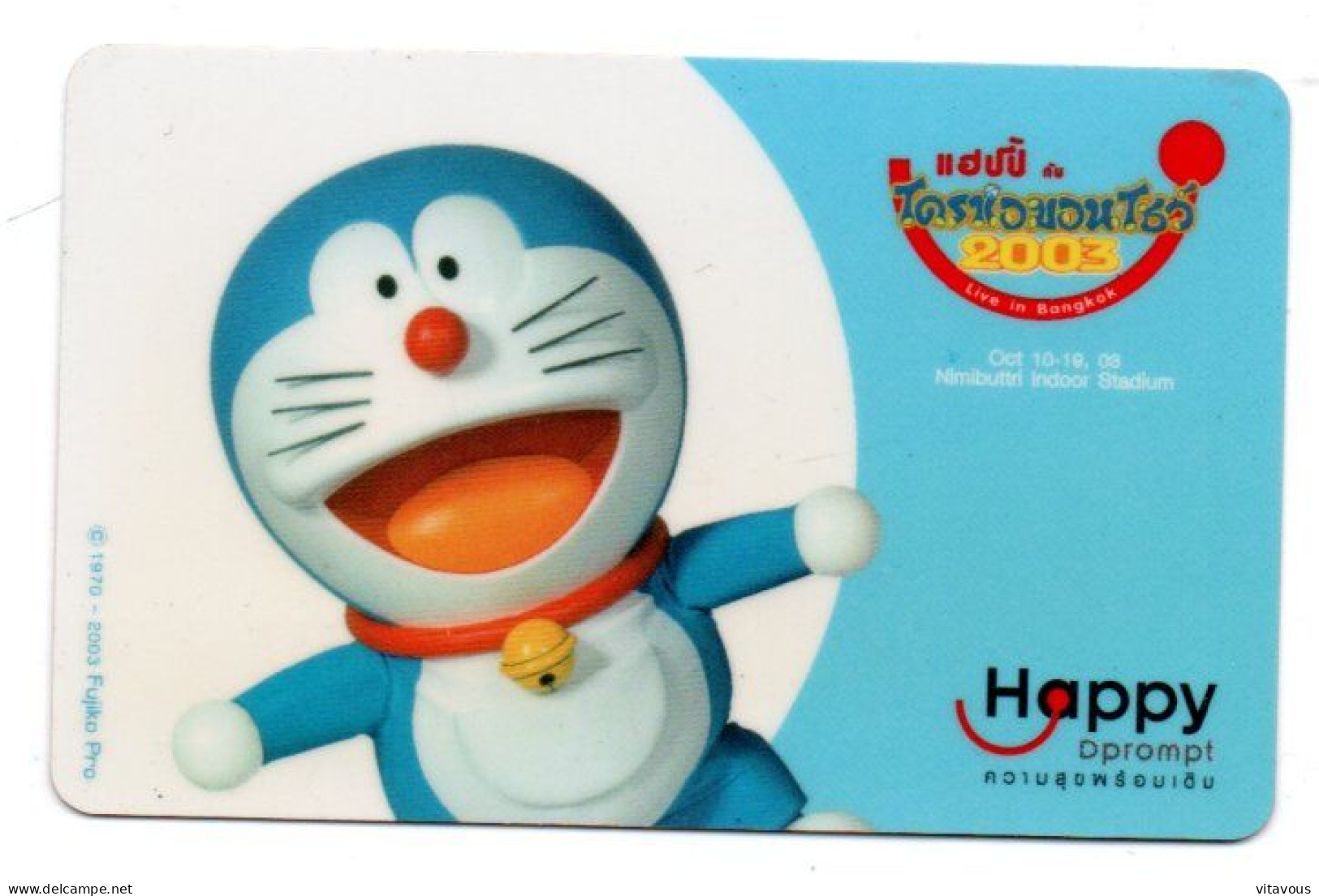 Chat Doraemon Cat Katze Manga Comcs BD  Carte Prépayée Thaïlande Card  (salon 563) - Thailand