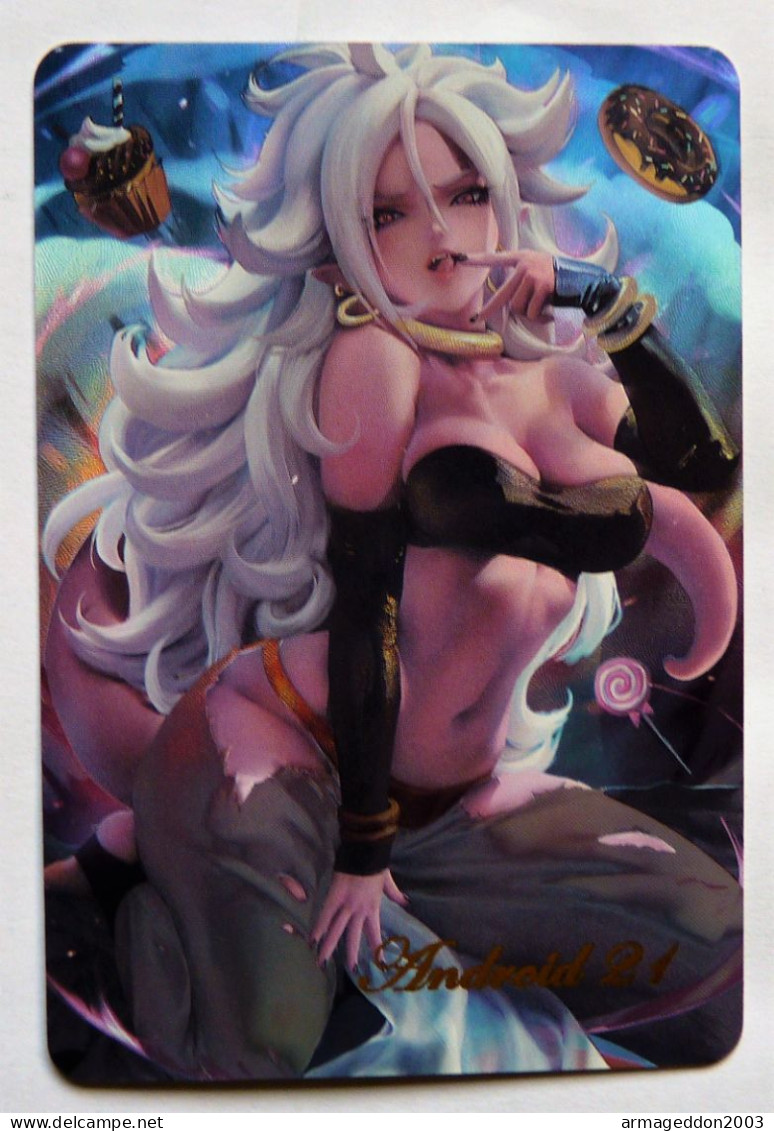 CARTE SEXY GIRL WAIFU BEAUTY MANGA ANIME HOLO Dragon Ball - Android 21 - Dragonball Z