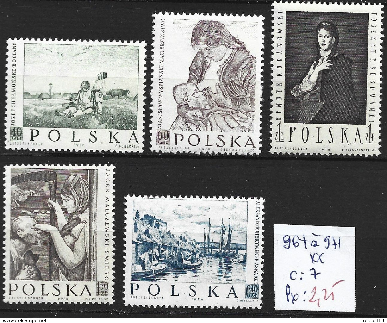 POLOGNE 967 à 71 ** Côte 7 € - Unused Stamps