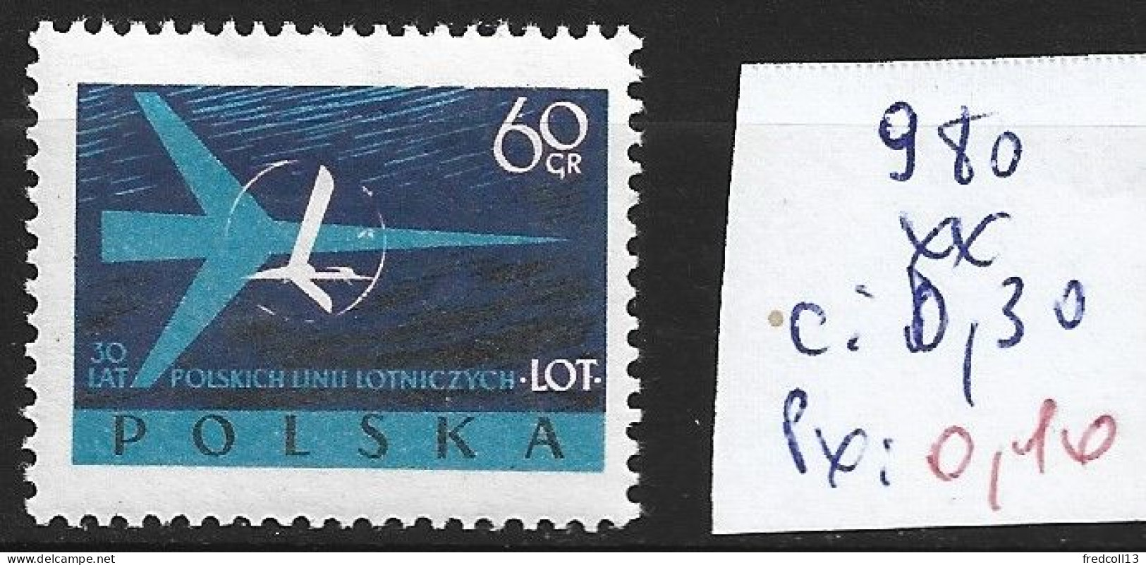 POLOGNE 980 ** Côte 0.30 € - Unused Stamps