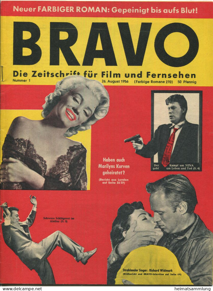 Deutschland - BRAVO - Die Zeitschrift Für Film Und Fernsehen - Nummer 1 26. August 1956 - Original - Divertissement