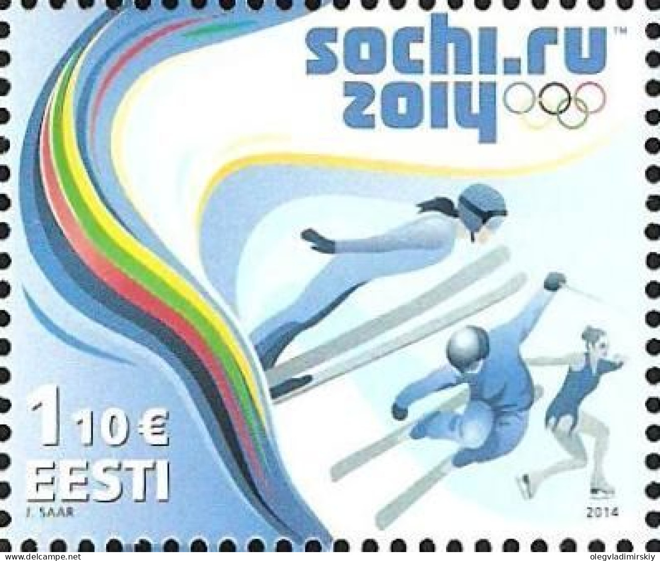 Estonia 2014 XXII Winter Olympic Games In Sochi Stamp MNH - Winter 2014: Sotchi