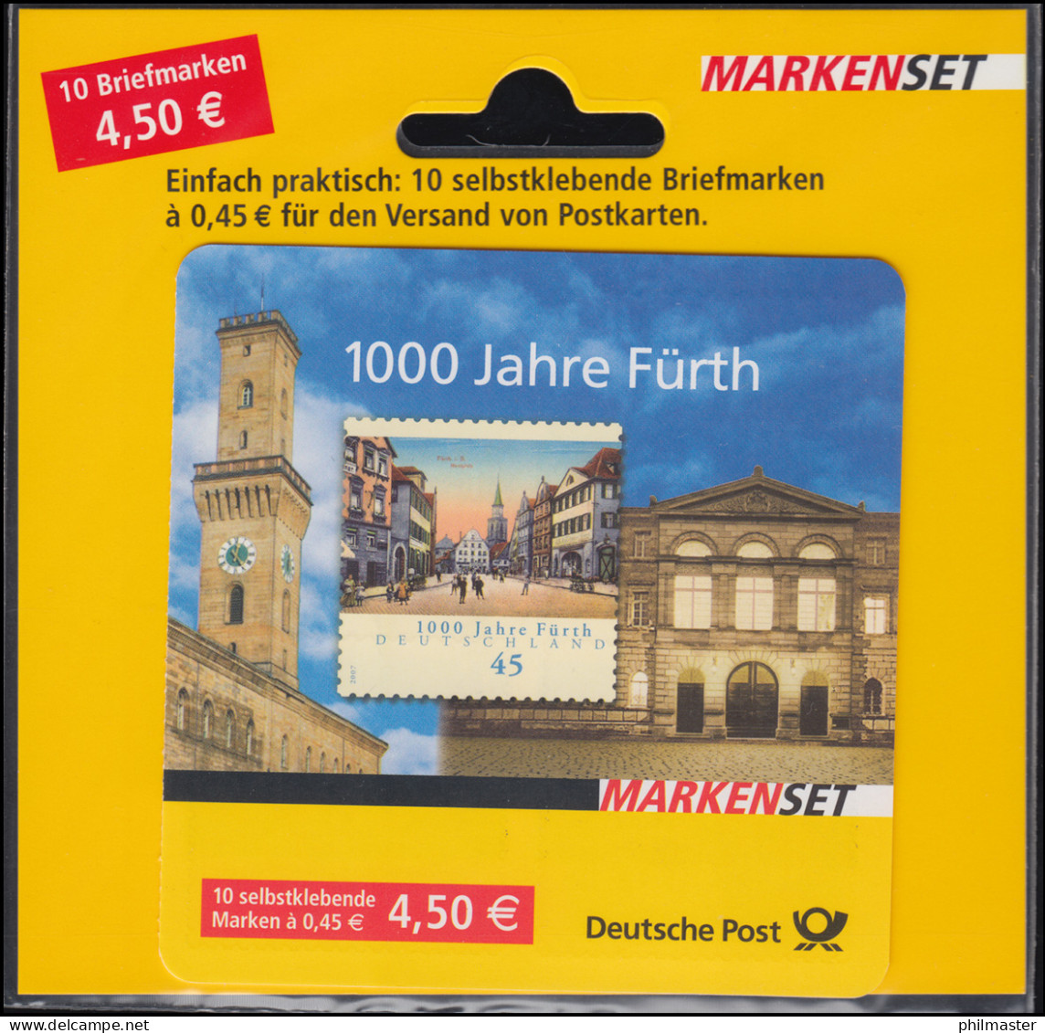 66II Bc MH Fürth Blister August 2007, 0,09 EUR/Min., Postfrisch ** - 2001-2010