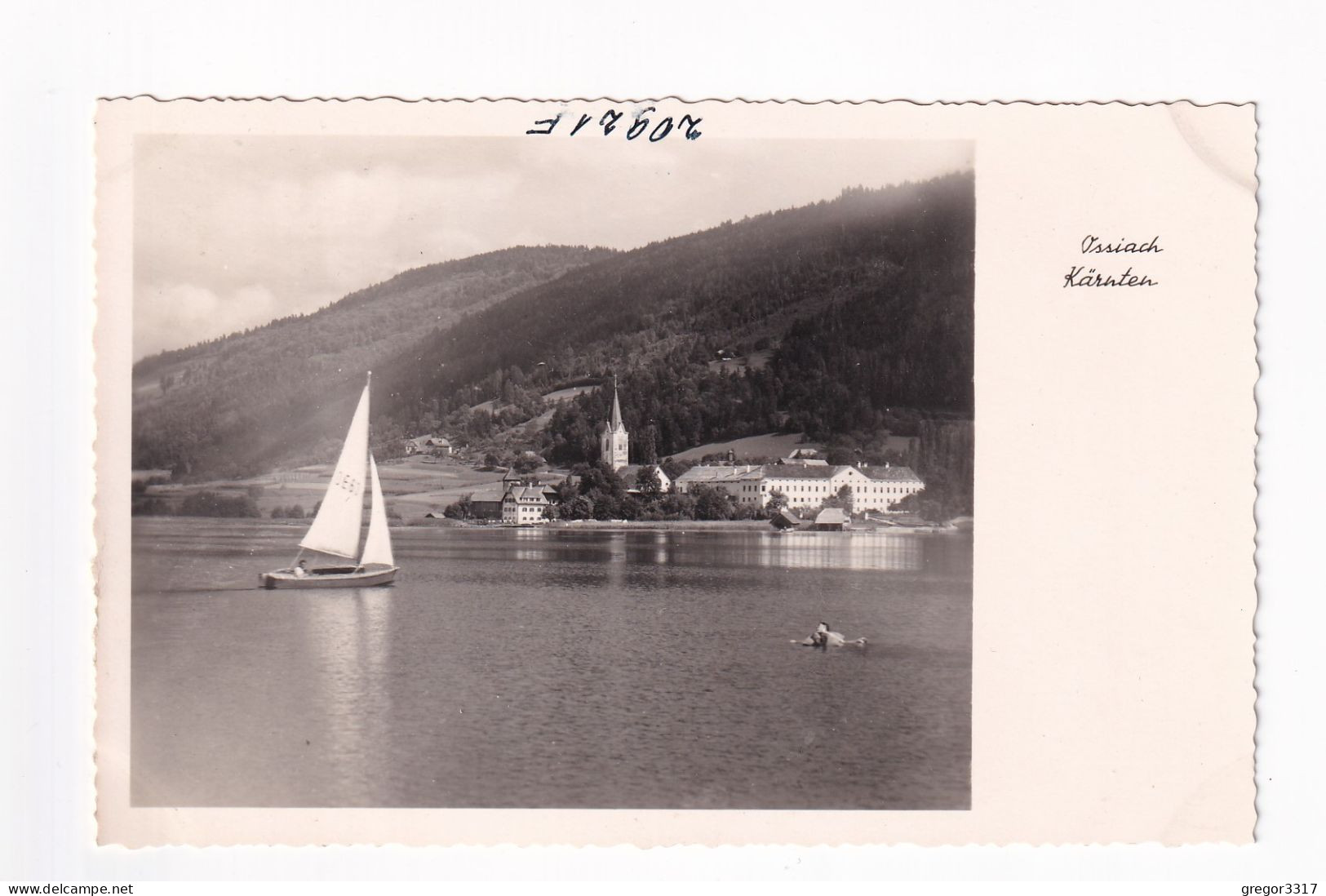 E5461) OSSIACH - Kärnten - Tolle FOTO AK - Segelboot Ruderboot Kirche U. Häuser - Ossiachersee-Orte