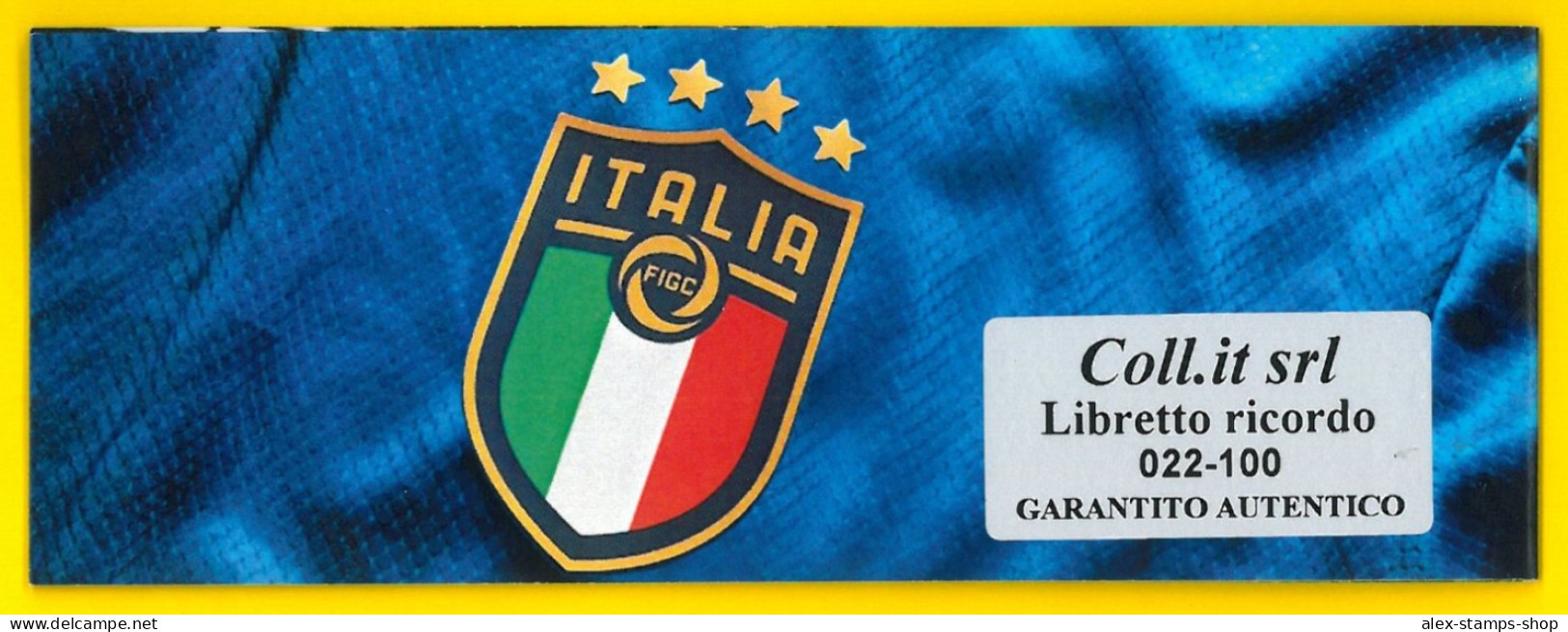 ITALIA 2021 CALCIO NEW BOOKLET ITALIA CAMPIONE EUROPA EURO 2020 BARCODE N.022 - Postzegelboekjes