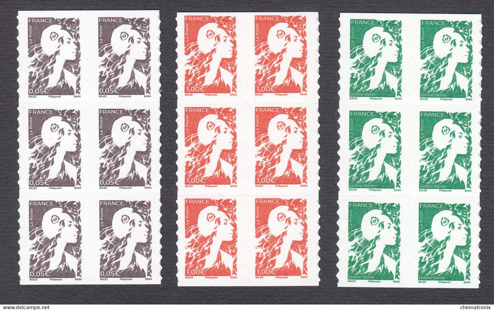 Marianne De L’avenir - Adhésifs De Feuille (3v) - 6 Timbres - Neufs** - 2023-... Marianne De L’avenir