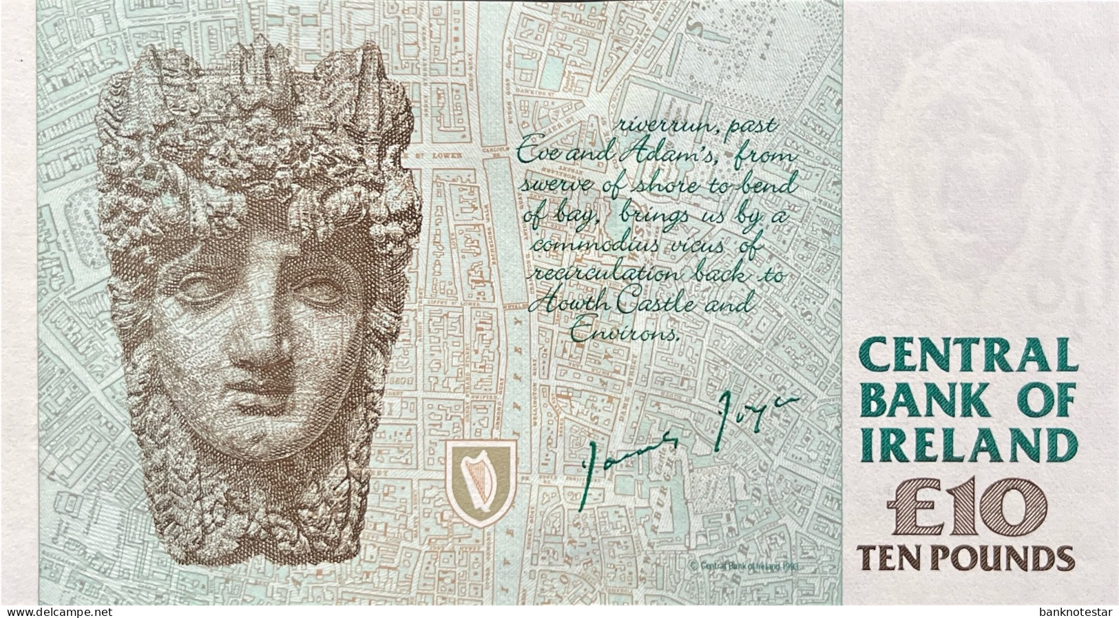 Ireland 10 Pounds, P-76a (20.09.1993) - UNC - Irlanda