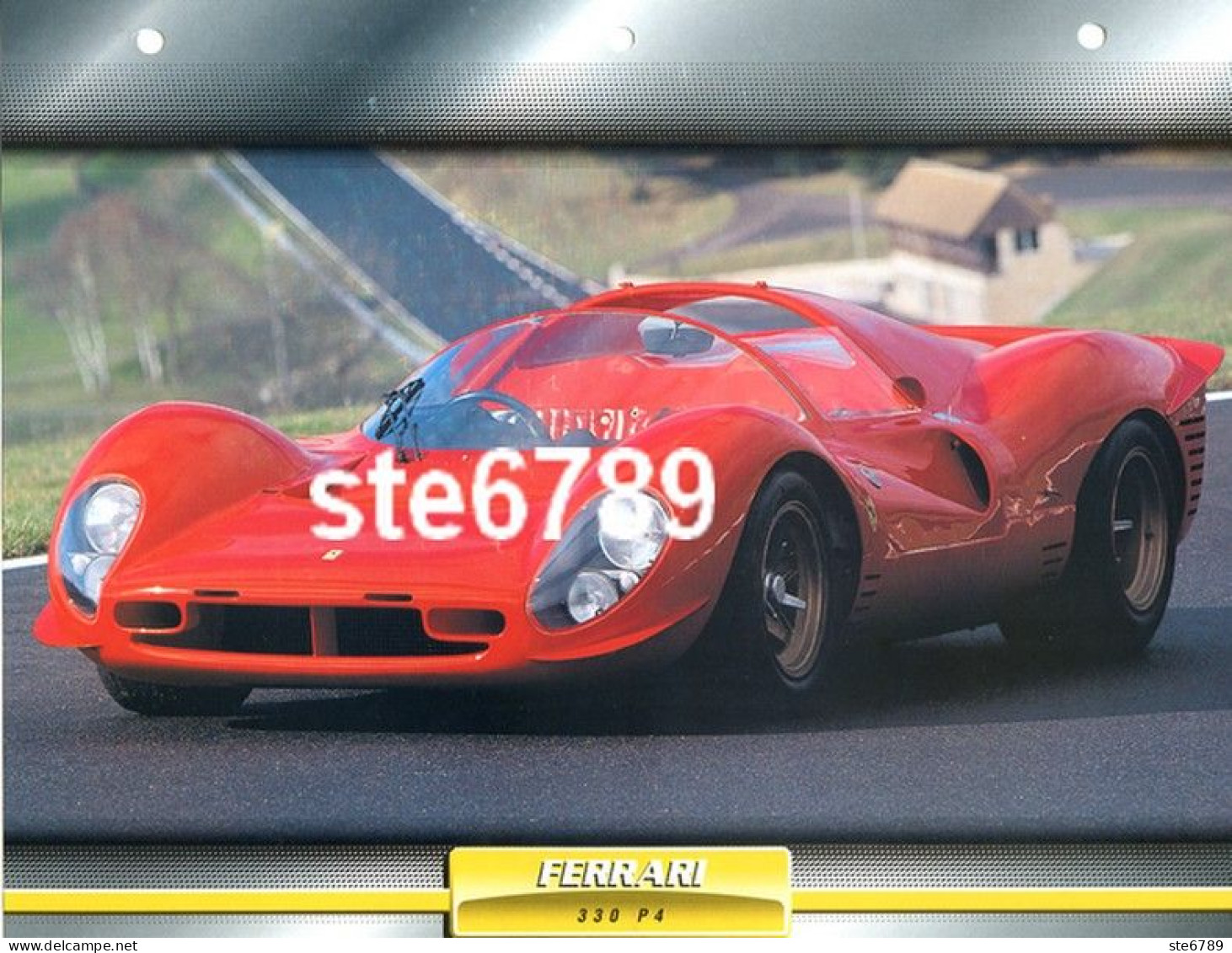 FERRARI 330 P4  Voiture Auto Fiche A4 Illustrée Automobile - Auto's