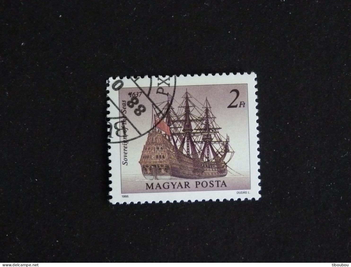 HONGRIE HUNGARY MAGYAR YT 3168 OBLITERE - VOILIERS CELEBRES / Sovereign Of The Sea - Gebraucht