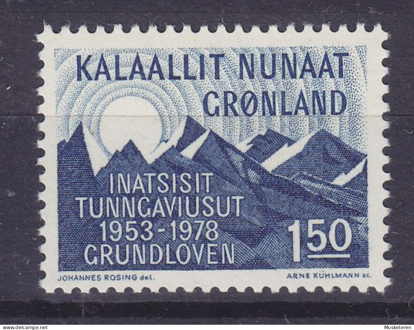 Greenland 1978 Mi. 109, 1.50 Kr Änderung Des Grundgesetzes In Dänemark, MNH** - Ungebraucht