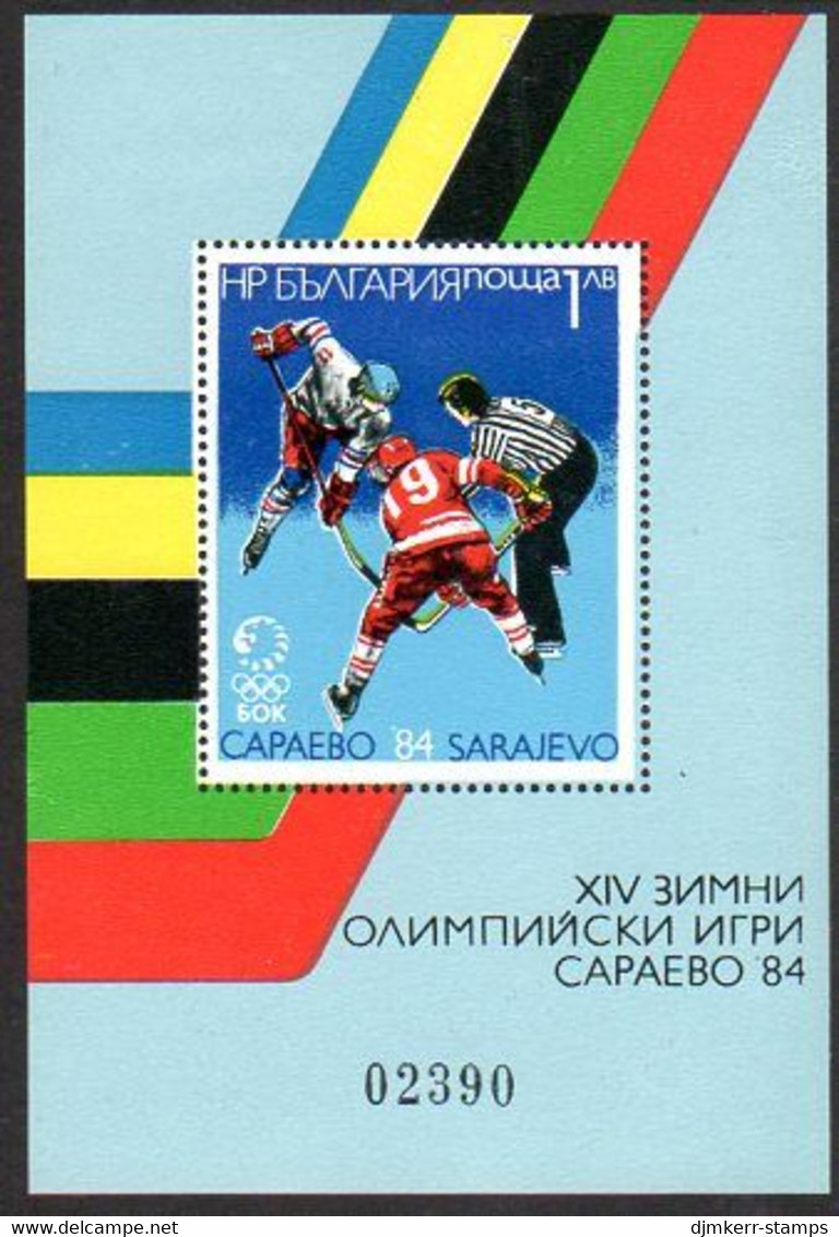 BULGARIA 1984 Winter Olympic Games Block MNH / **. .  Michel Block 140 - Hojas Bloque