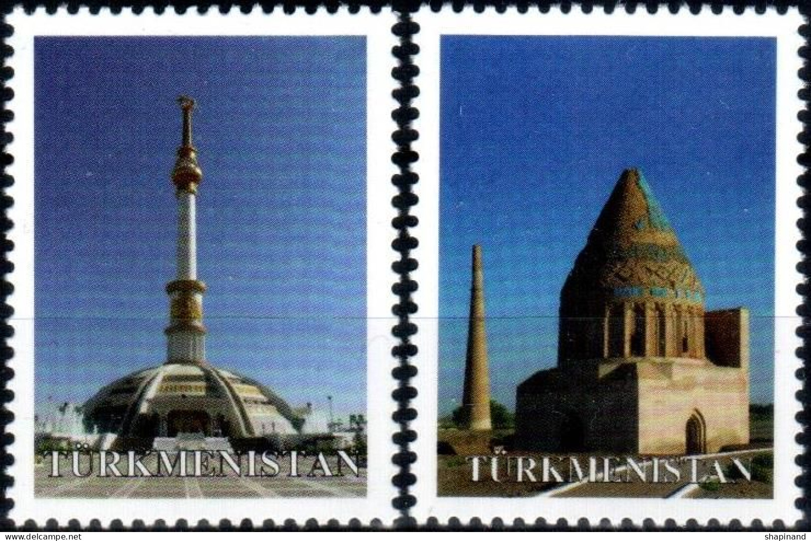 Turkmenistan 2014 "Architecture Of Ashgabat" (A Very Rare Stamps Without A Face Value). 2v Quality100% - Turkménistan