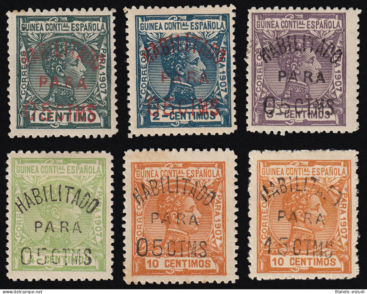 Guinea Española 58S/Y 1908-1909 Alfonso XIII MH - Guinée Espagnole