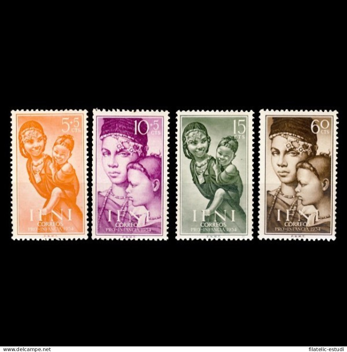 Ifni 114/117 1954 Pro Infancia MNH - Ifni