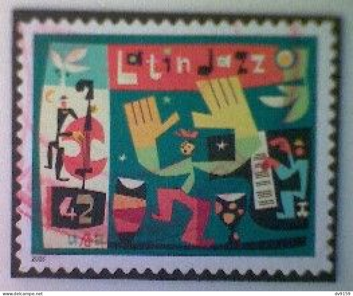 United States, Scott #4349, Used(o), 2008, Latin Jazz, 42¢, Multicolored - Used Stamps