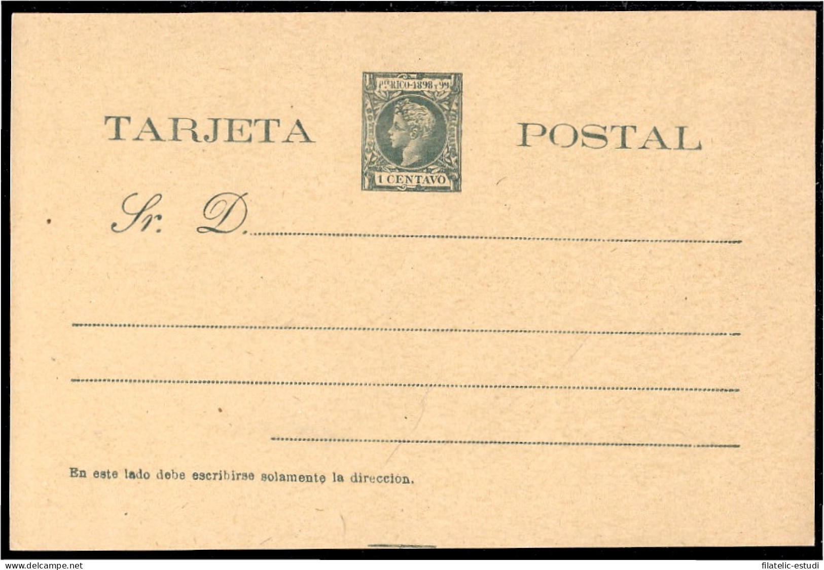 Puerto Rico EP 10 1898 Entero Postal Alfonso XIII - Puerto Rico