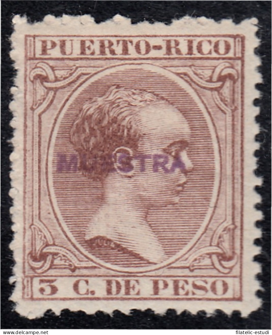 Puerto Rico 122 1897 Alfonso XIII Muestra MH - Puerto Rico