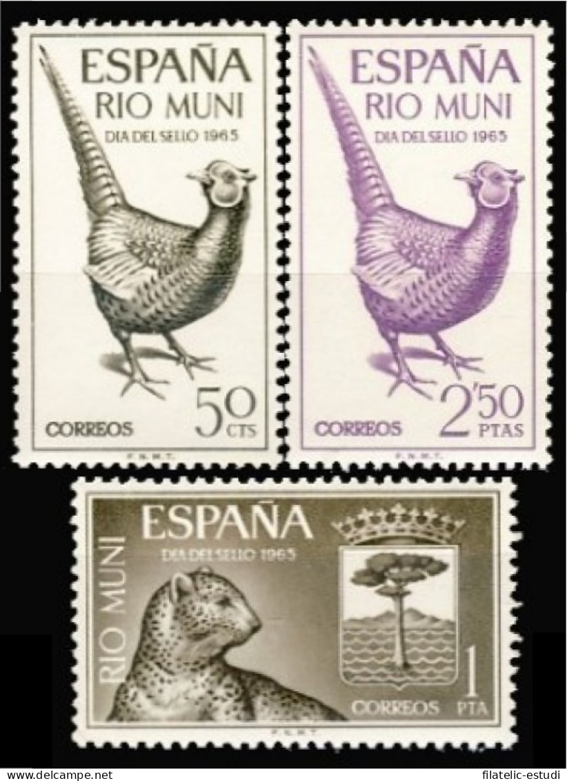 Rio Muni 66/68 1965 Día Del Sello Fauna MNH - Rio Muni