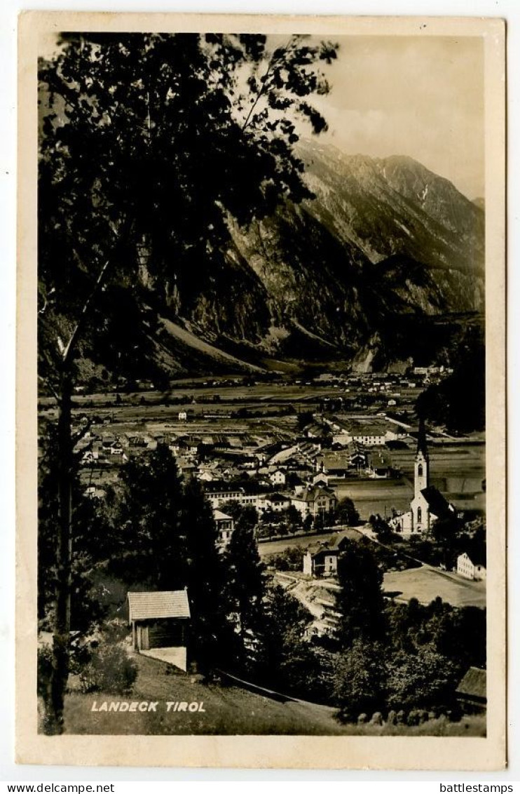 Austria 2003 RPPC Postcard Landeck Tirol; Fürth, Germany Postmarks; Germany 6c. & 39c. ATM / Frama Stamps - Landeck