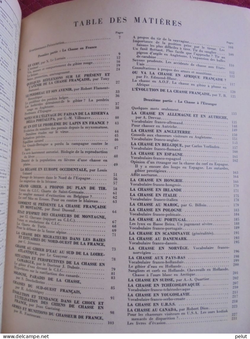 N° 1 Revue "Les Cahiers De La Chasse Et De La Nature" - Tony Burnand 1958 - Chasse & Pêche