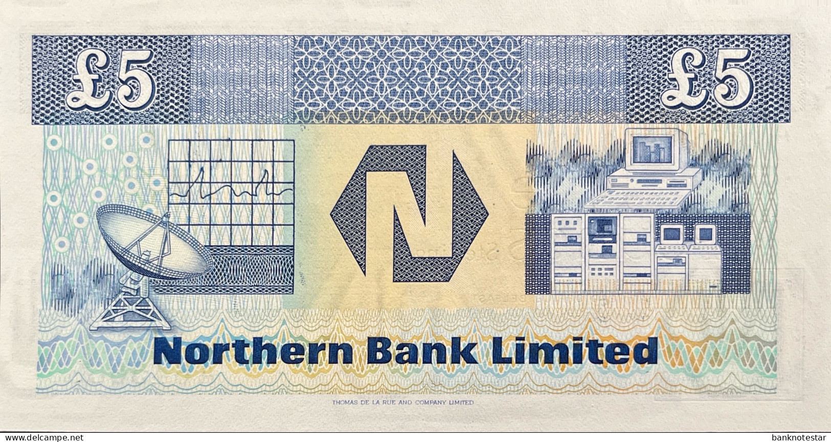 Northern Ireland 5 Pounds, P-193a (24.8.1989) - UNC - RARE DATE - 5 Pond