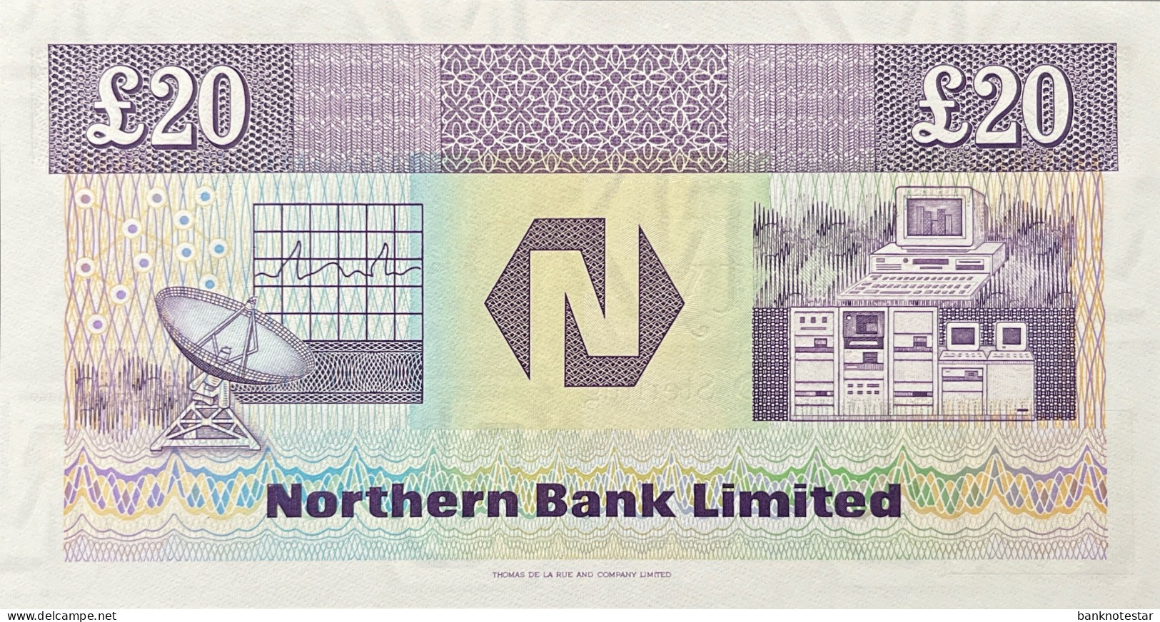 Northern Ireland 20 Pounds, P-195b (24.8.1990) - UNC - 20 Pounds