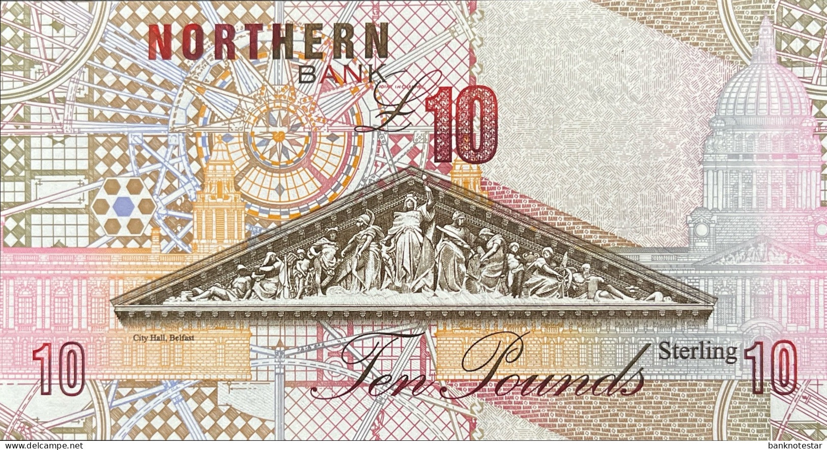 Northern Ireland 10 Pounds, P-198b (8.10.1999) - UNC - 10 Ponden