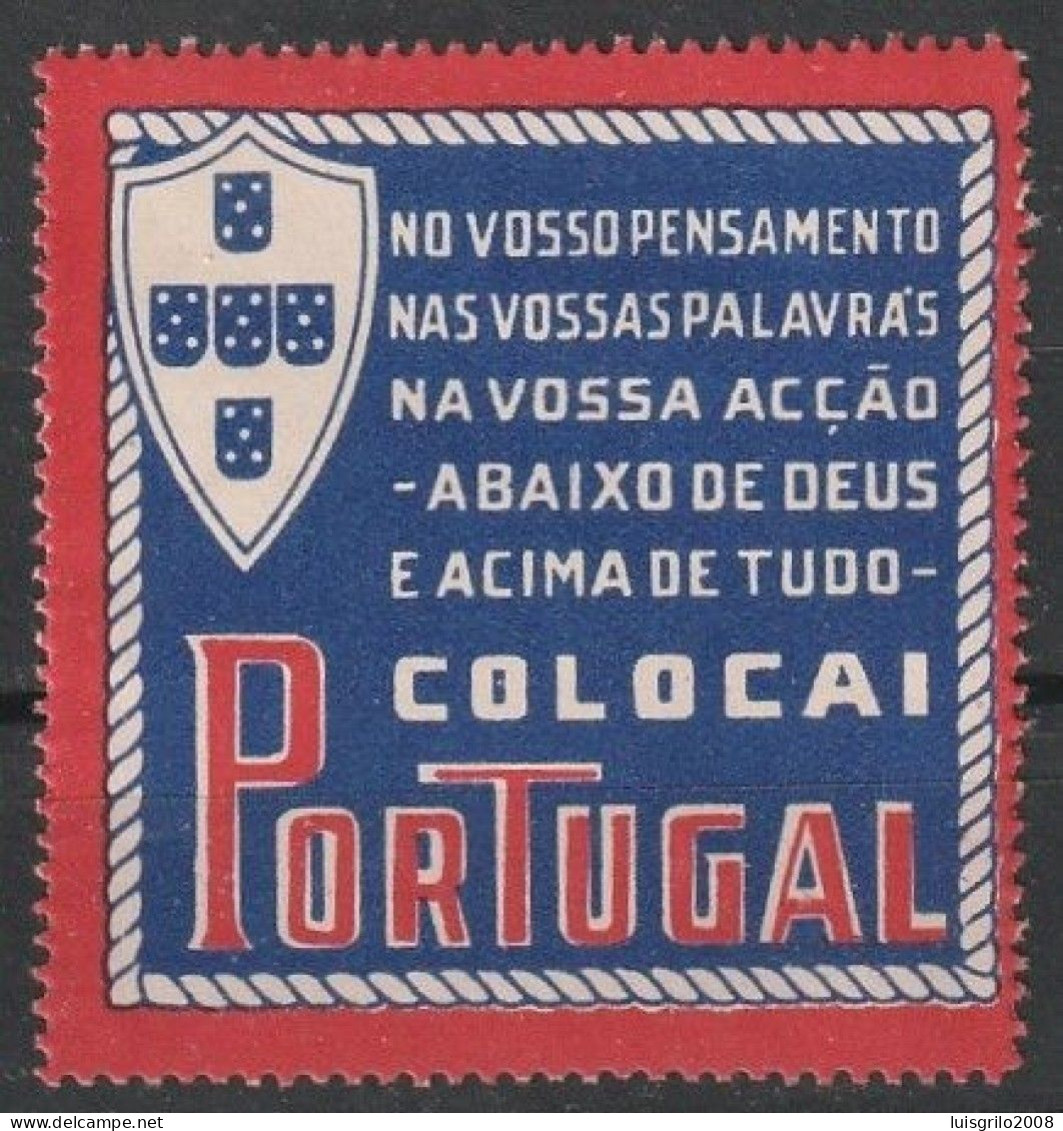 Vignette, Portugal - Vinheta De Propaganda Do Governo Do Estado Novo/ Salazar (1933>1974) -|- MNG No Gum - Unused Stamps