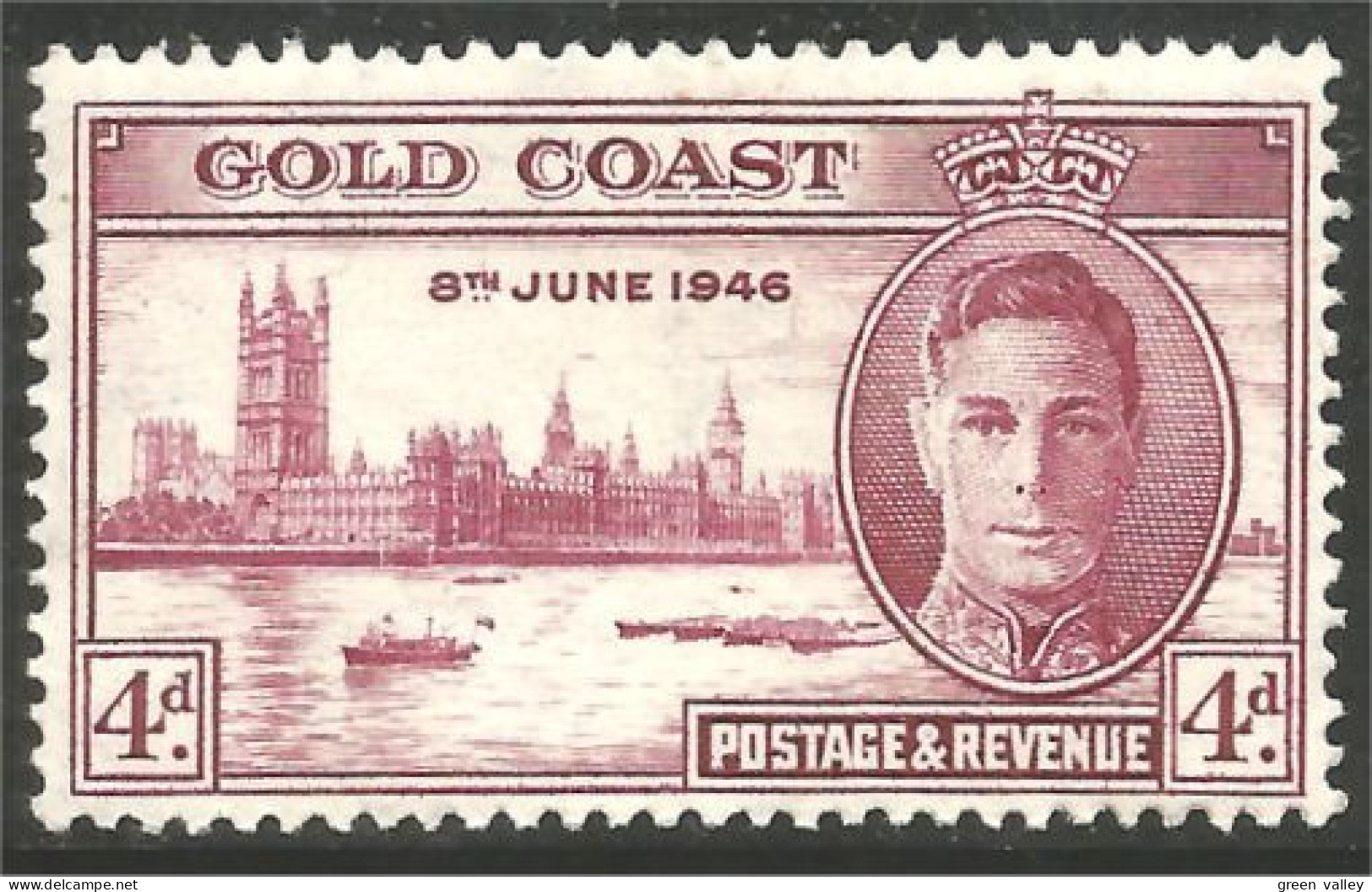 456 Gold Coast 1946 Peace Issue Perf 13.5 X 14 MVLH * Neuf Très Légère (GOL-24) - Gold Coast (...-1957)